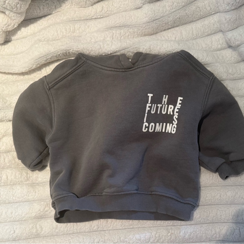 ZARA Gray Baby Sweatshirt - The Future is Coming